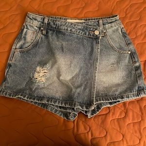 Denim skort